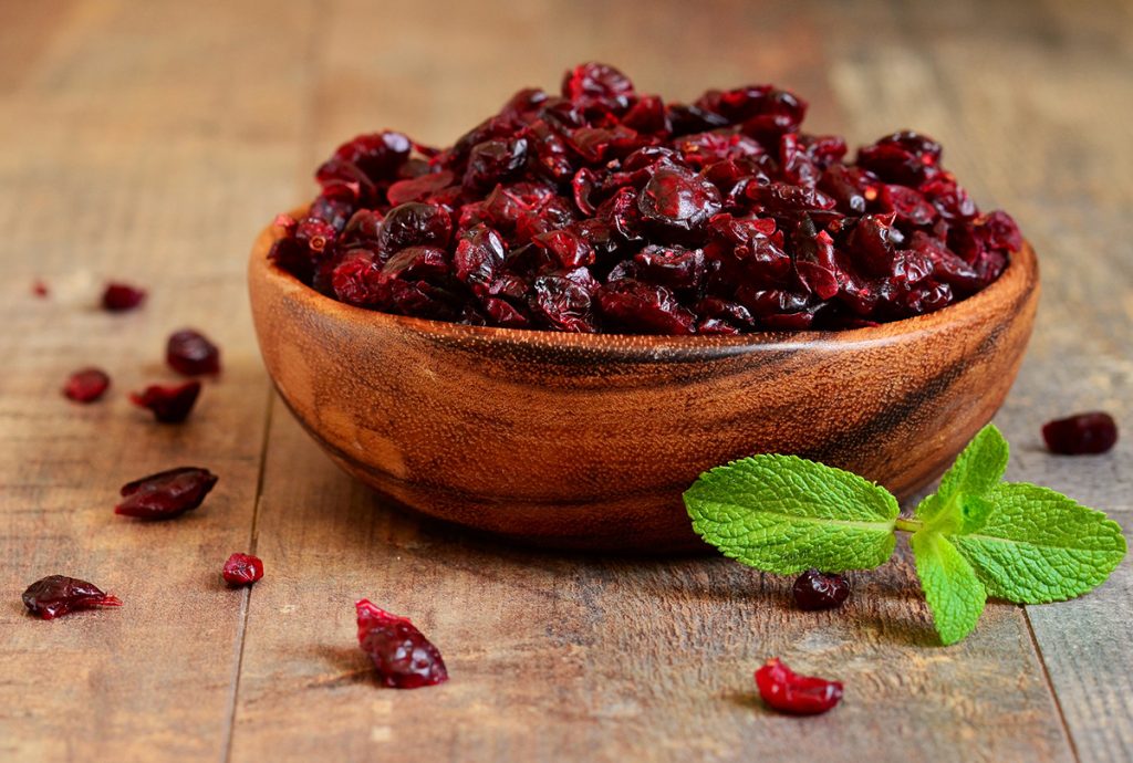 Tips for using frozen, dried cranberries.