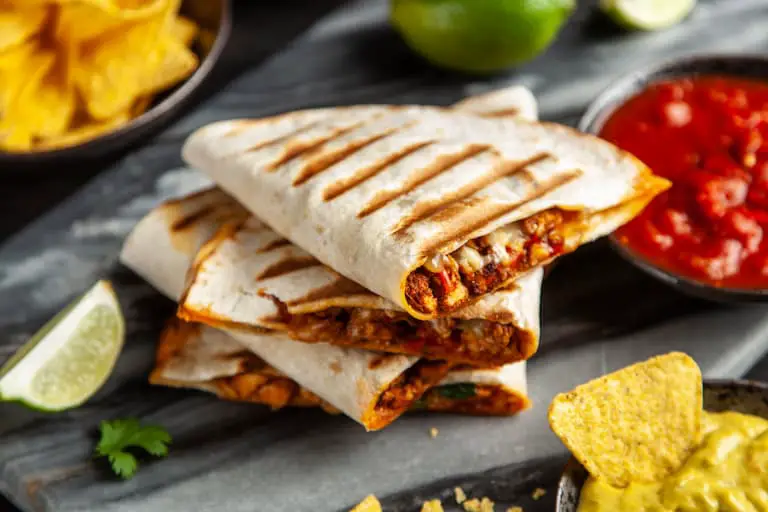 Leftover quesadillas can be frozen for up to four months
