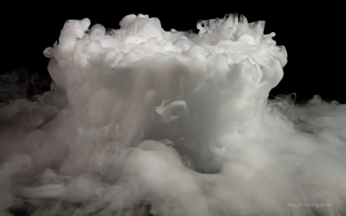 Dry ice smoke: Can you put dry ice in the freezer with food