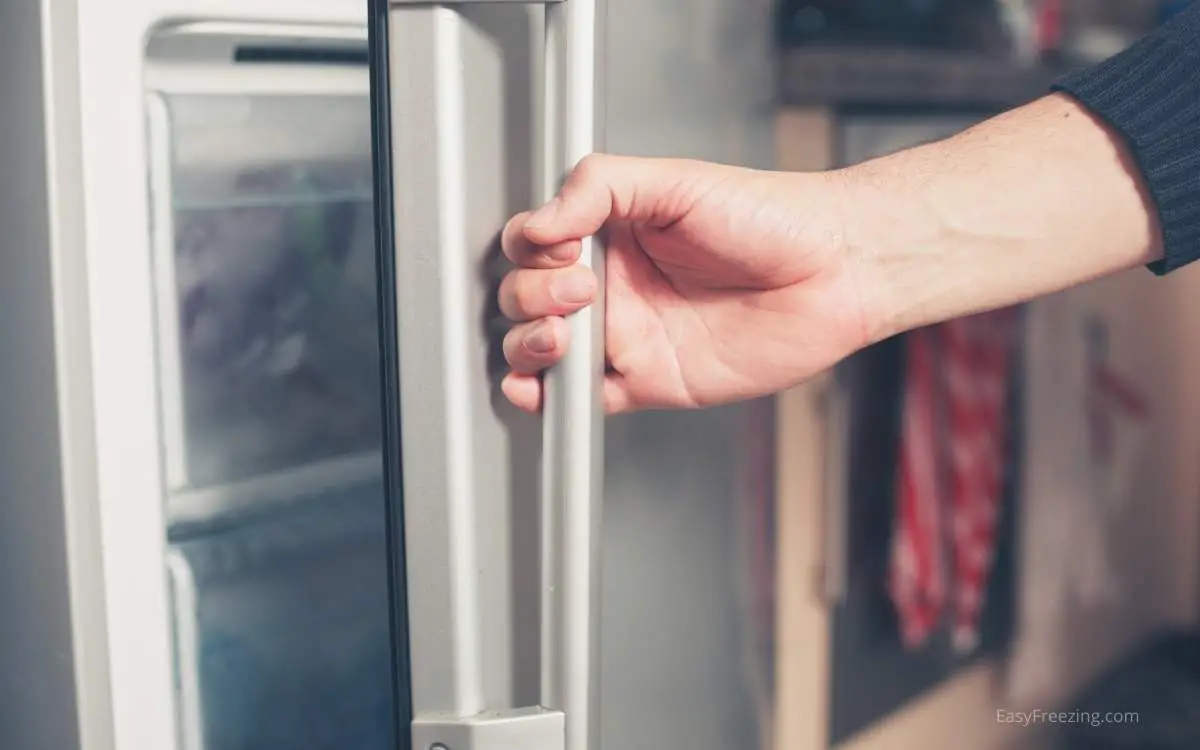 A damaged freezer door seal can cause a freezer to leak water