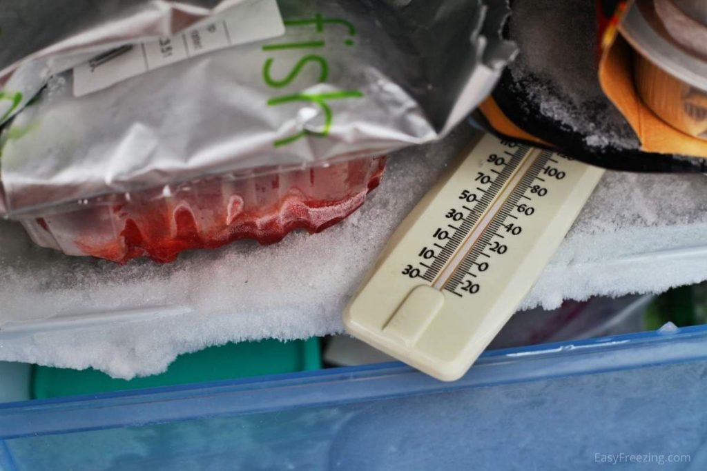 Checking freezer temperature: why is there a build up of ice in my freezer
