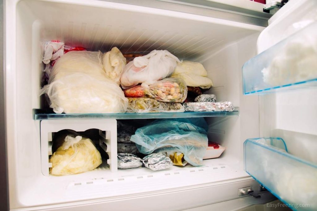 An open freezer door causes ice build up in the freezer