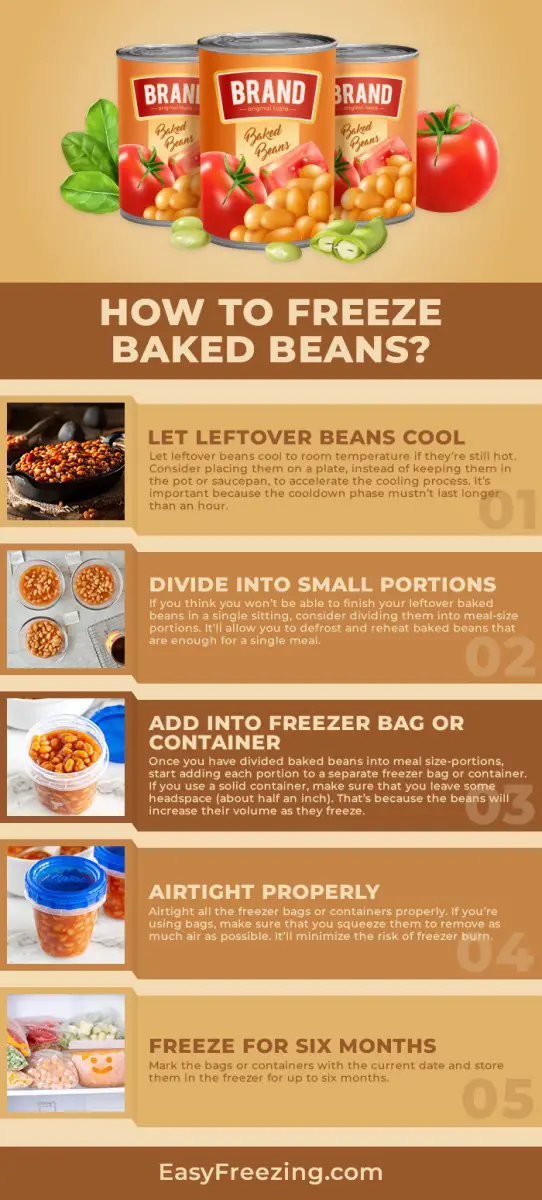 How to freeze baked beans infographic