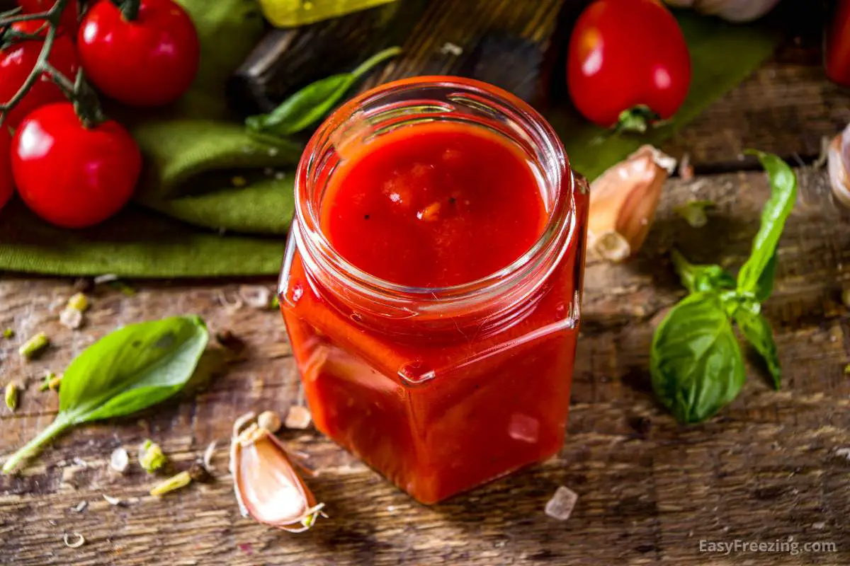 Using mason jar to freeze tomato sauce