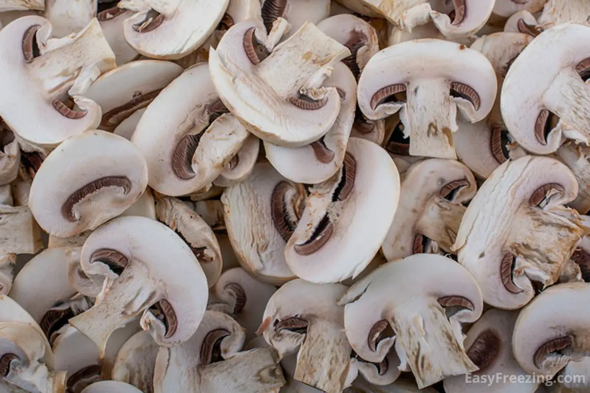 freezing sliced mushrooms