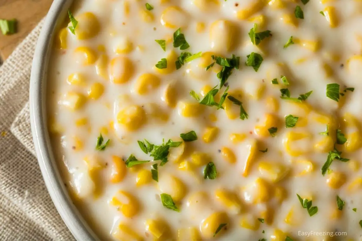 how long to freeze sweet corn with butter and cream